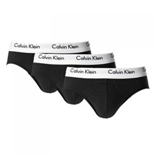 Calvin Klein Underwear - PACK 3 SLIPS FERMES BRIEF HOMME - Coton & Elasthanne Noir - Calvin klein underwear homme